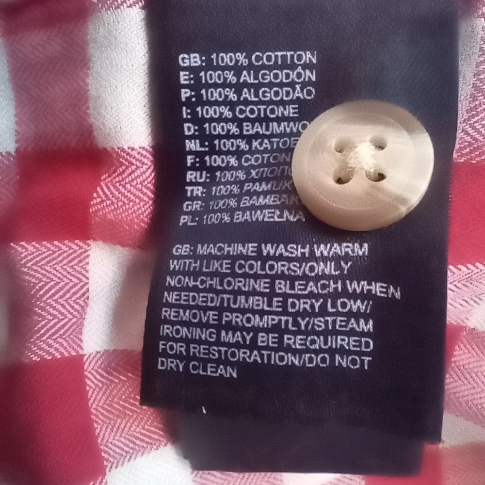 The North Face Shirt‎ Mens L Red White Check Cotton Button Up Casual Preppy Gorp